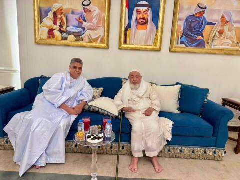 العلامة الشيخ عبدالله بن بيه يستقبل سفير موريتانيا في الامارات