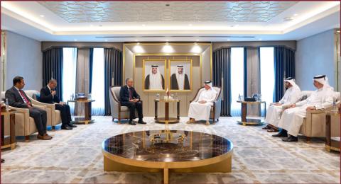 وزير الدولة القطري للشؤون الخارجية يودع السفير الموريتاني المعين مؤخرا وزيرا للثقافة